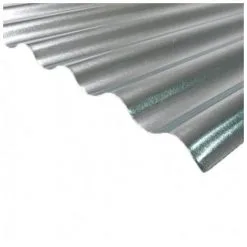 MCCOVER Plaque Acier Galvanisé Petites Ondes - Coloris - Gris, Largeur Totale De La Plaque - 90cm, Longueur Totale De La Plaque - 2m - Gris