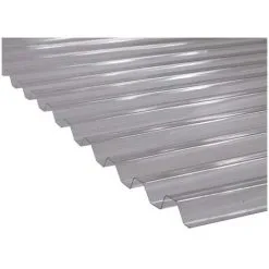 MCCOVER Plaque PVC Transparente Et Nervurée (greca) - Coloris - Transparent, Largeur Totale De La Plaque - 109cm, Longueur Totale De La Plaque - 1.5m - Transparent