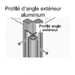 MCCOVER Profil D'angle Alu Extérieur Pour Bardage - Coloris - Aluminium Brut, Epaisseur - 4cm, Largeur - 4.3 Cm, Longueur - 270 Cm - Aluminium Brut