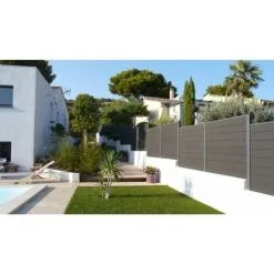 MCCOVER Lame De Clôture Bois Composite L 148 Cm / L 15.6 Cm / E 19 Mm - Coloris - Gris Anthracite, Epaisseur - 19 Mm, Largeur - 15.6 Cm, Longueur - 148 Cm - Gris Anthracite -Espace Habitat Boutique 1157401 3