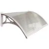 MCCOVER Auvent - Marquise Porte D'entrée Valentine - Coloris Stucture - Translucide, Longueur Totale - 120 Cm, Profondeur Totale - 70 Cm - Translucide -Espace Habitat Boutique 1157410 1