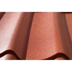 MCCOVER Plaque Acier Galvanisé Laqué Mat Aspect Tuile L 1,95 M / L 1,04 M - Coloris - Brun Rouge Mat, Largeur - 1,04 M, Longueur - 1,95 M - Brun Rouge Mat -Espace Habitat Boutique 12813653 3