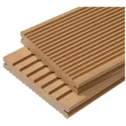 MCCOVER Lame Terrasse Bois Composite Plein Maxima L 360 Cm - Coloris - Beige Clair, Epaisseur - 22mm, Largeur - 14 Cm, Longueur - 360 Cm, Surface Couverte En M² - 0.5 - Beige Clair