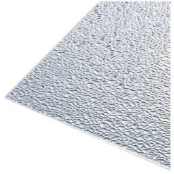 MCCOVER Verre Synthétique Intérieur Cathédrale - Coloris - Translucide, Epaisseur - 2.5 Mm, Largeur - 100 Cm, Longueur - 50 Cm, Surface Couverte En M² - 0.5 - Translucide