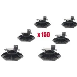 MCCOVER CARTON DE 150 PLOTS RÉGLABLES 30 À 60 MM POUR TERRASSE BOIS ET COMPOSITE - Coloris - Noir - Noir