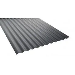 MCCOVER Plaque Pvc Ondulée Opaque (PO 76/18 - Petites Ondes) - Coloris - Gris Anthracite, Largeur - 90 Cm, Longueur - 2 M - Gris Anthracite