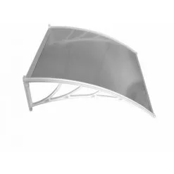 MCCOVER Auvent Porte D'entrée Bertille - Coloris - Blanc, Longueur Totale - 120 Cm, Profondeur Totale - 100 Cm, Surface Couverte En M² - 0.09 - Blanc
