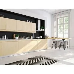 MCCOVER Crédence Réversible En Noir Satiné / Noir Mat (disponible En 2 M X 1 M Et 1 M X 0.5 M) - Coloris - Noir RAL 9005, Epaisseur - 3 Mm, Largeur - 50 Cm, Longueur - 100 Cm - Noir RAL 9005