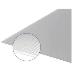 MCCOVER Plaque Polycarbonate Alvéolaire 10mm - Coloris - Translucide, Largeur - 98 Cm, Longueur - 50 Cm - Translucide