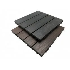 MCCOVER Caillebotis En Composite Coextrudé Haute Densité 30 X 30 Cm - Coloris - Charbon, Largeur - 30 Cm, Longueur - 30 Cm, Surface Couverte En M² - 0.091 Par Dalle Soit 11 Dalles Pour 1 - Charbon -Espace Habitat Boutique 8621865 3